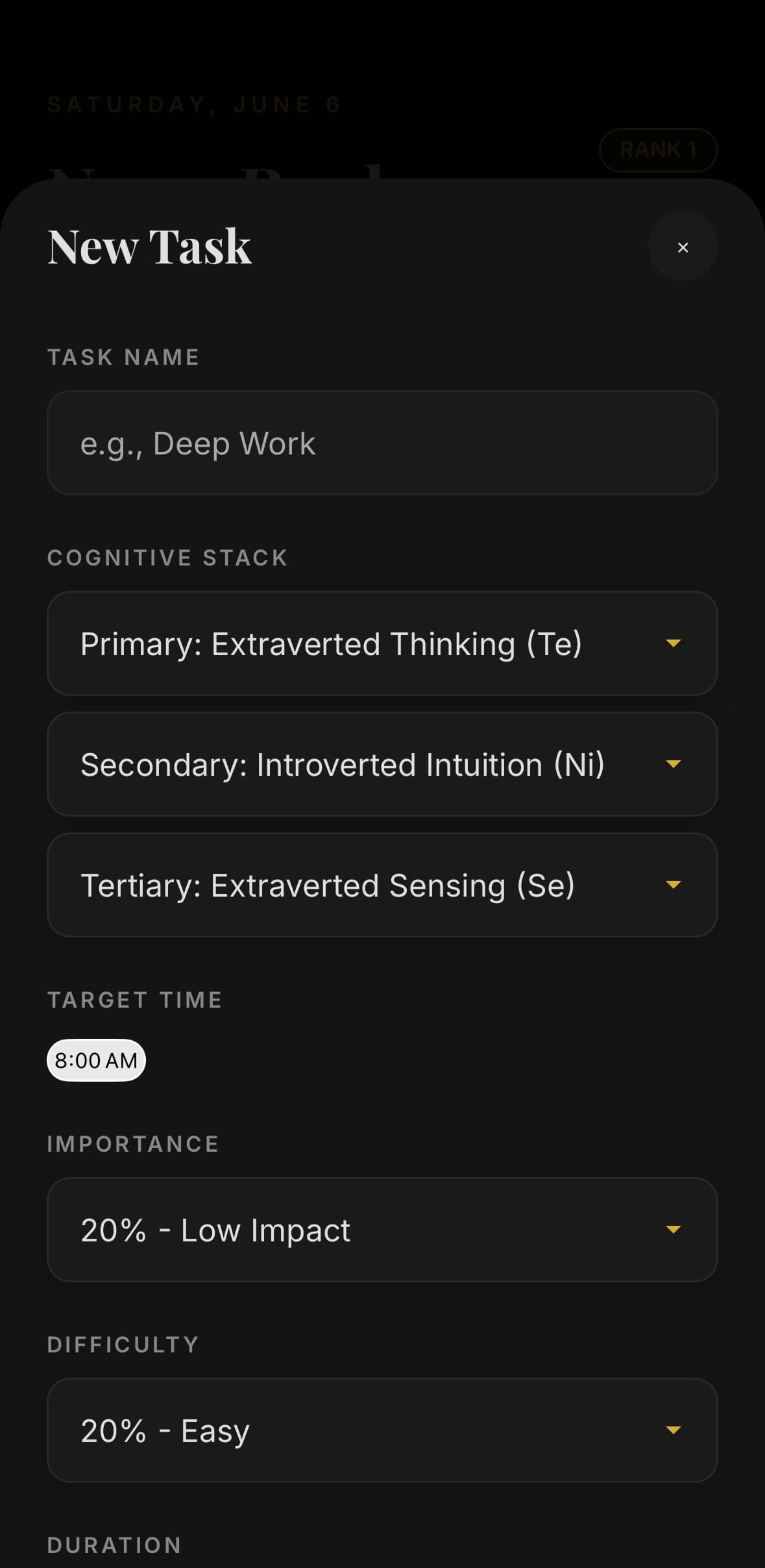 Routine Interface